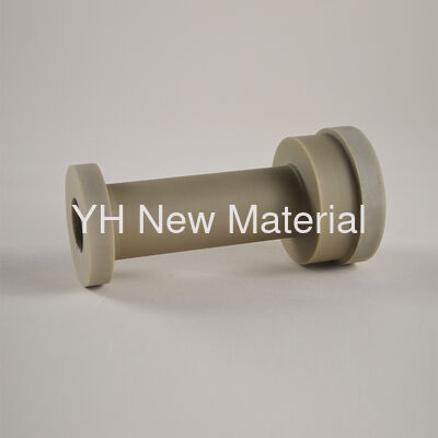 High Purity Aluminum Nitride Ceramic Tube With Flange Customizable Size