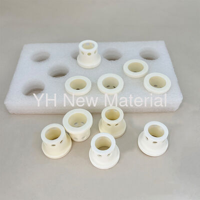 High Purity White Alumina Ceramic Bushing With Holes Wear Resistant Insulating Aluminum Oxide Ceramic Sleeve Nozzle