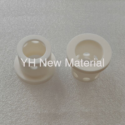 High Purity White Alumina Ceramic Bushing With Holes Wear Resistant Insulating Aluminum Oxide Ceramic Sleeve Nozzle