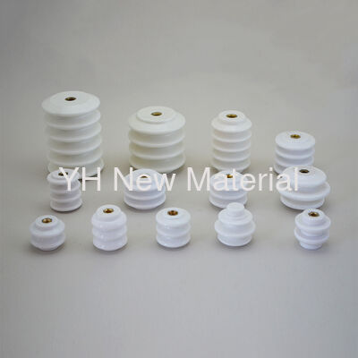 White Multi-Rib Porcelain Isolation Post High Temperature Resistant Insulator for Inverter Busbar