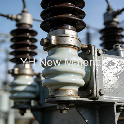 White Multi-Rib Porcelain Isolation Post High Temperature Resistant Insulator for Inverter Busbar