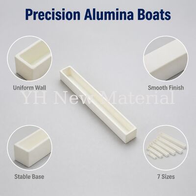 Lab Rectangular Thin Alumina Boat Crucible For Tube Furnace