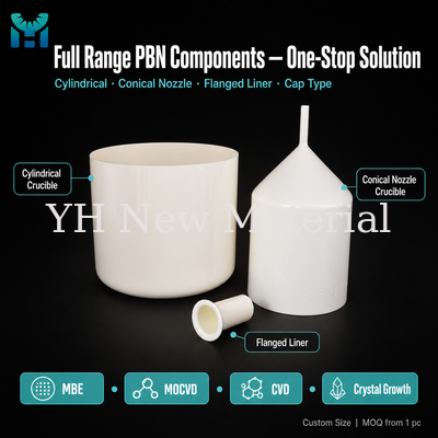 Pyrolytic Boron Nitride PBN Crucible for MOCVD & Semiconductor High Temperature Process