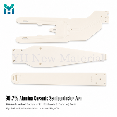 99.7% High-Purity Alumina Ceramic Semiconductor Arm with High Electrical Insulation and Thermal Resistance Up to 1600°C