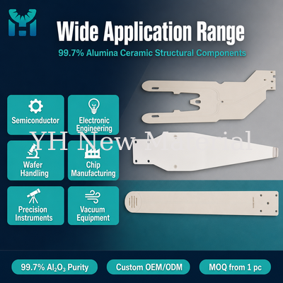 99.7% High-Purity Alumina Ceramic Semiconductor Arm with High Electrical Insulation and Thermal Resistance Up to 1600°C