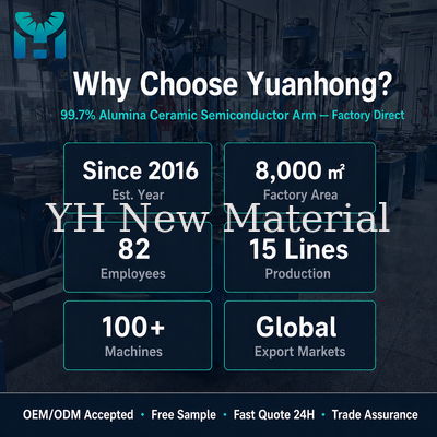 99.7% High-Purity Alumina Ceramic Semiconductor Arm with High Electrical Insulation and Thermal Resistance Up to 1600°C