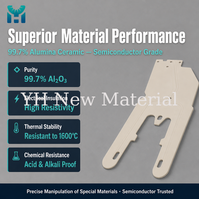 99.7% High-Purity Alumina Ceramic Semiconductor Arm with High Electrical Insulation and Thermal Resistance Up to 1600°C