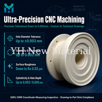 Custom 99 Alumina Ceramic Carrier Disc Precision CNC Spool Flanged Disc Roller per Drawing OEM