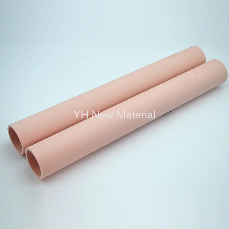 95 99 % Al2o3 Alumina Ceramic Tube Insulating Pink Color Alumina Ceramic Parts