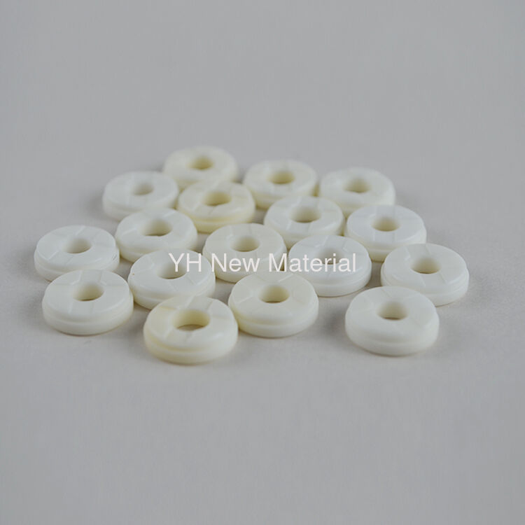Circular Alumina Ceramic Gasket High Temperature Resistant Electrical Insulation