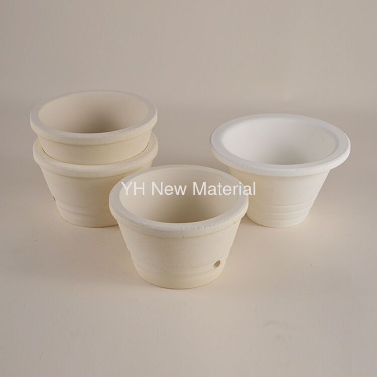 Refractory Mullite Clay Ceramic Pouring Cup For Metal Casting Electrical Insulation