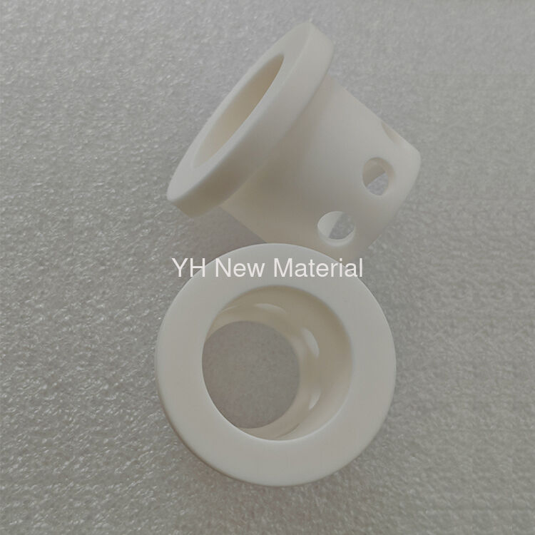 High Purity White Alumina Ceramic Bushing With Holes Wear Resistant Insulating Aluminum Oxide Ceramic Sleeve Nozzle