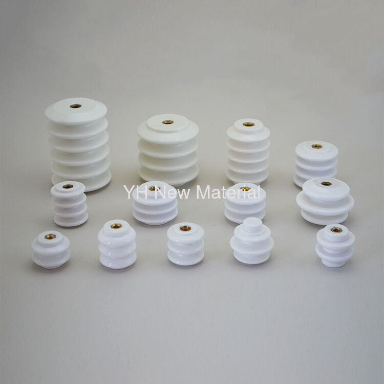 White Multi-Rib Porcelain Isolation Post High Temperature Resistant Insulator for Inverter Busbar