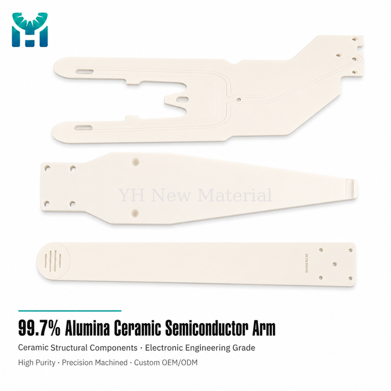 99.7% High-Purity Alumina Ceramic Semiconductor Arm with High Electrical Insulation and Thermal Resistance Up to 1600°C